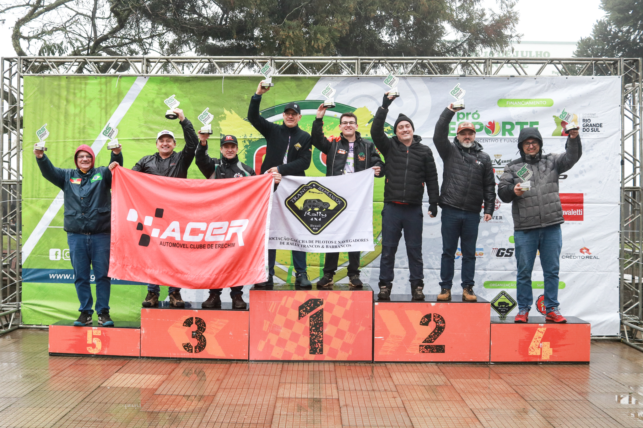 Pódio Campeonato Gaúcho de Rally Regularidade em Bom Jesus (RS)